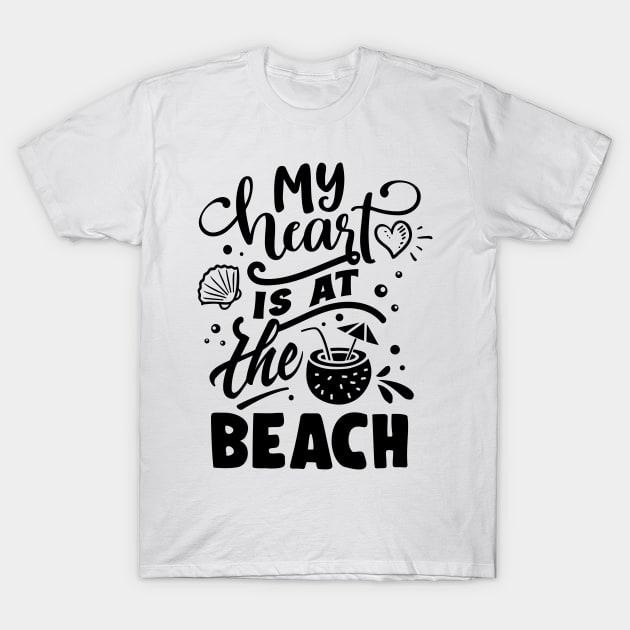 My heart is at the beach T-Shirt by busines_night